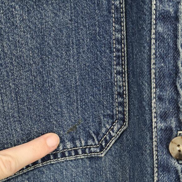 Madewell Denim Boxy Shirtdress Demarco Wash Blue Size Large NWT - Picture 6 of 9